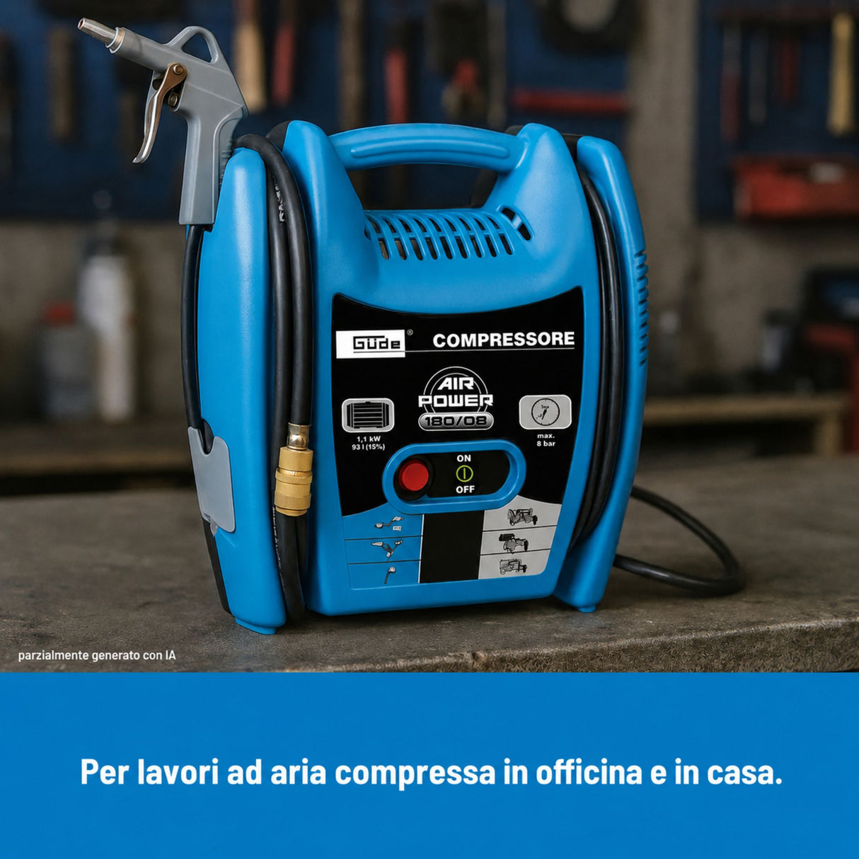 Compressor d'aria draagbaar Güde Airpower 180/08