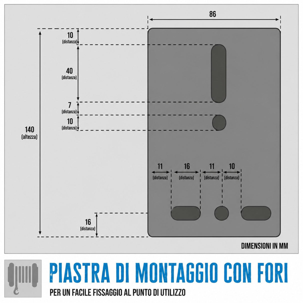 Verricello manuale Güde 720 kg e 20 m