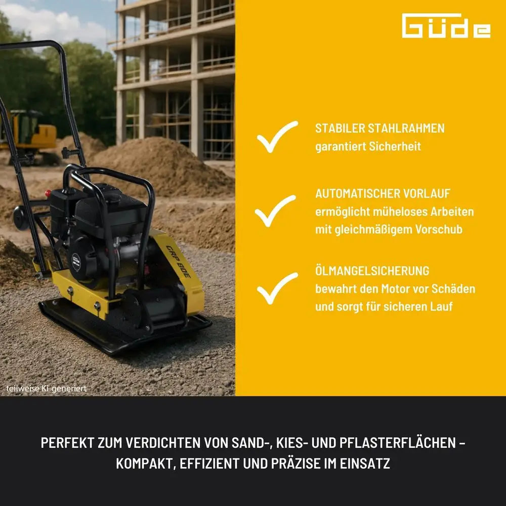 Plaat vibrante Guede GRP 80E – 80 mm
