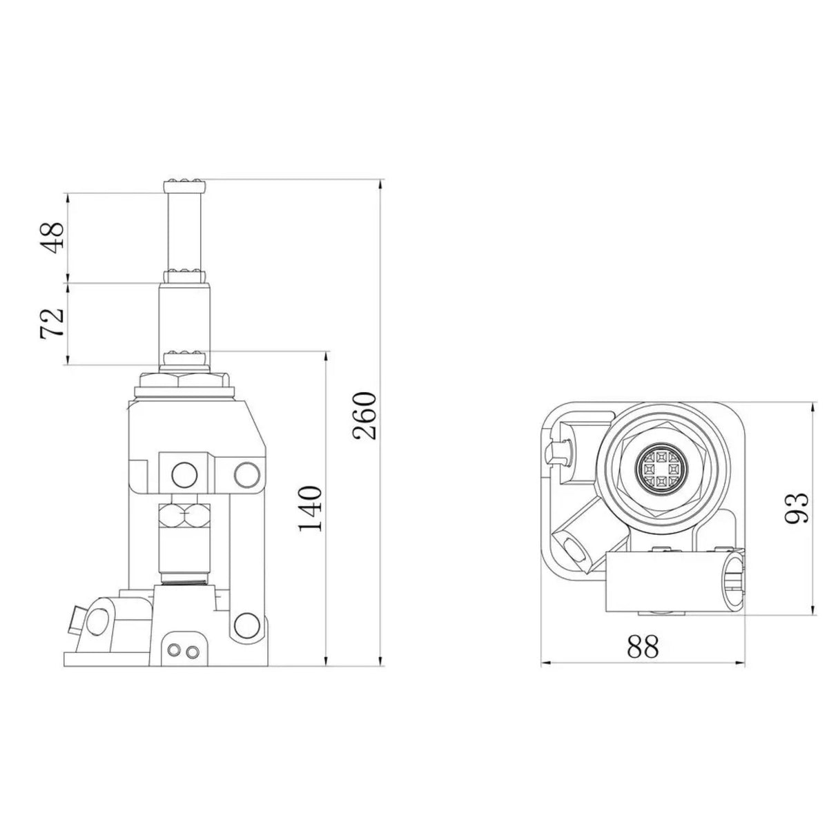 Cric a bottiglia Güde GSH-2T