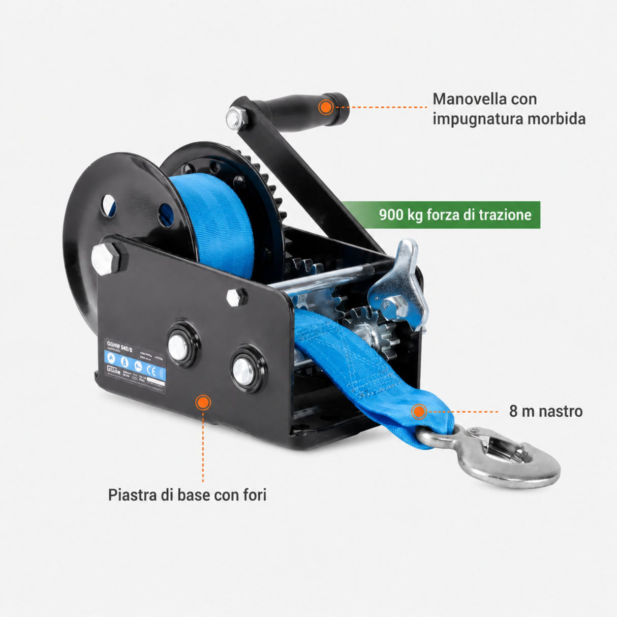 Verricello a cinghia Güde GGHW 900/8