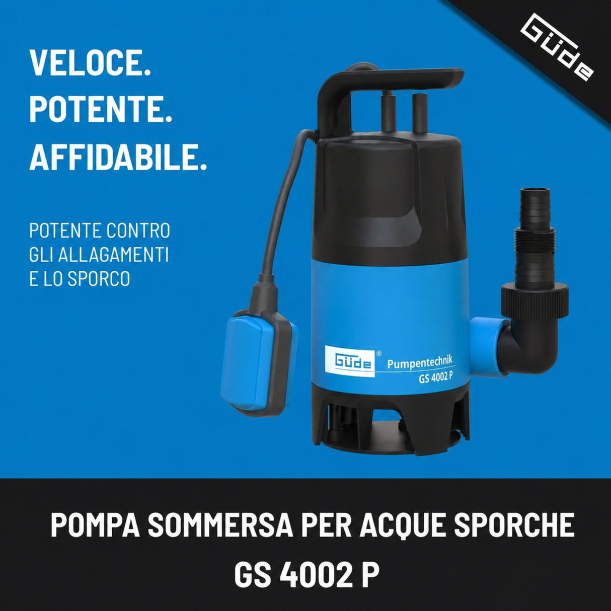 Güde Pompa sommersa per acque sporche GS 4002 P