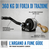 Verricello manuale Güde 360 kg e 10 m