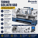 Metaaldraaibank Bernardo Goliath 660 x 2000 met DRO digitaal 3 assen