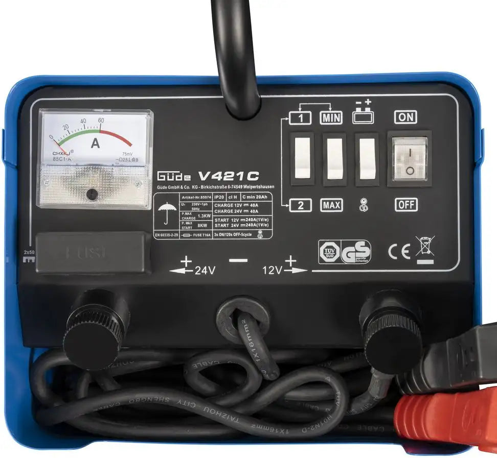 Caricabatterie avviatore Güde V 421 C