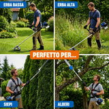 Bosmaaier multifunctioneel Güde GPS 1001 4in1 – motor 2 tempi 1,2 kW met 4 attrezzi