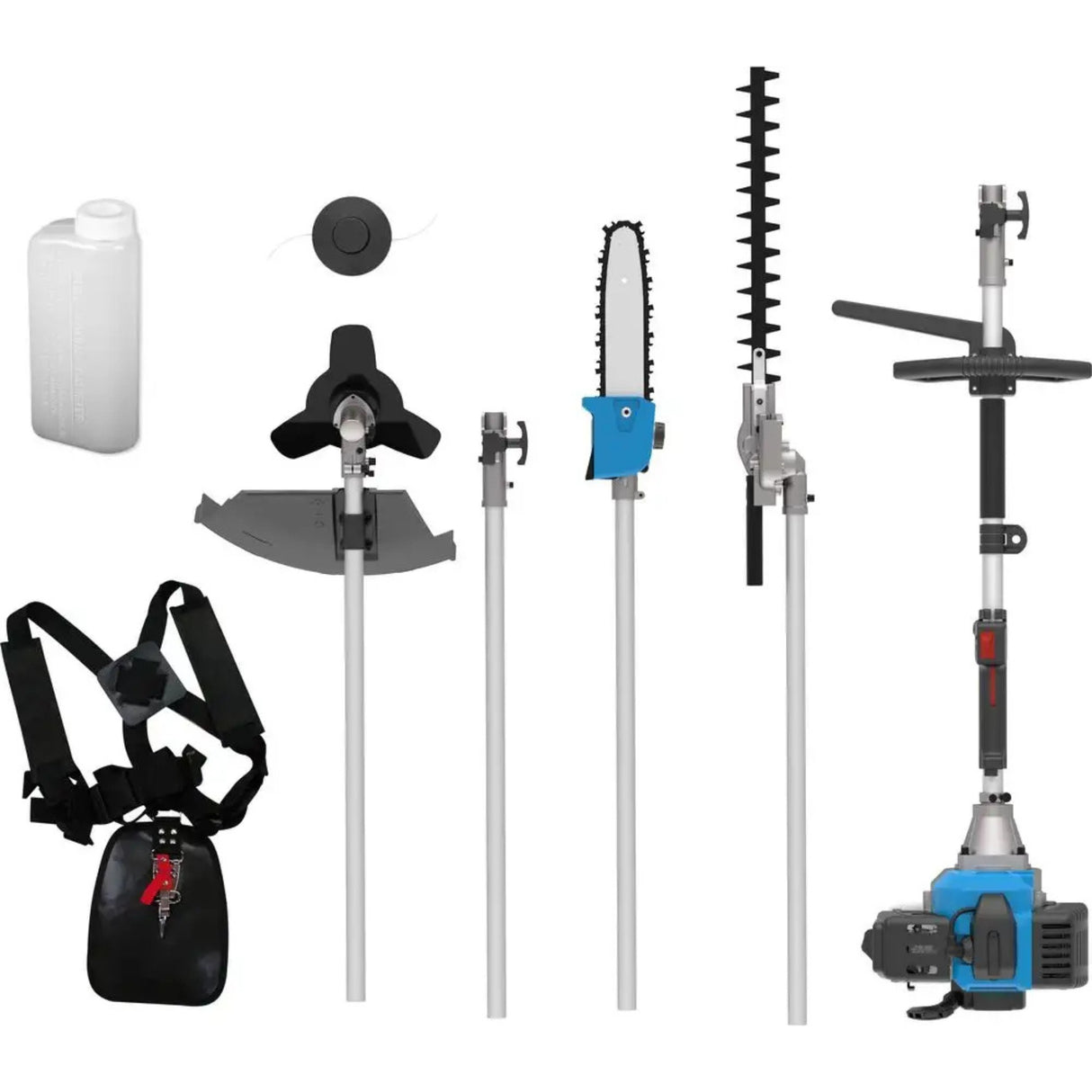 Bosmaaier multifunctioneel Güde GPS 1001 4in1 – motor 2 tempi 1,2 kW met 4 attrezzi