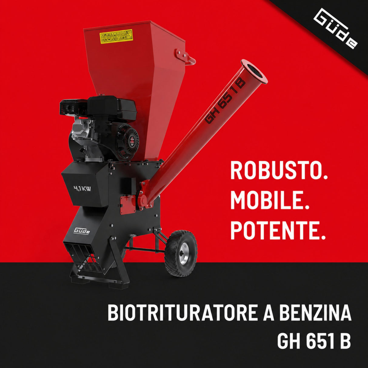 Güde GH 651 B benzinehakselaar