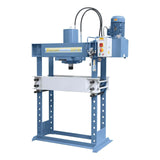 Pressa idraulica Bernardo BHP 150 da 150 ton con piano regolabile e cilindro scorrevole, ideale per applicazioni industriali pesanti.