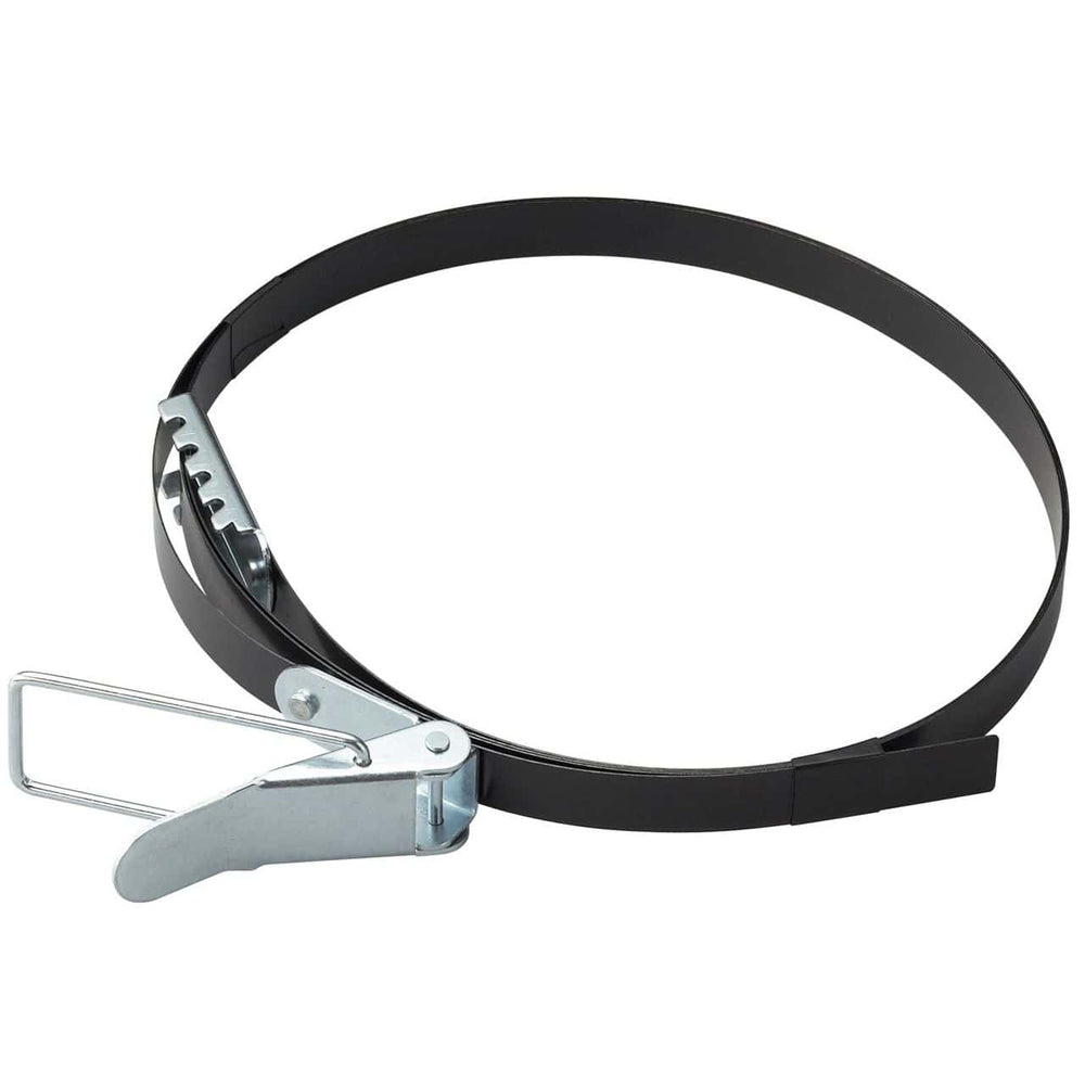 Fascetta a sgancio rapido Bernardo in acciaio zincato per aspiratore FT 200 N, ideale per un fissaggio stabile, rapido e sicuro del sacchetto di raccolta o filtro.