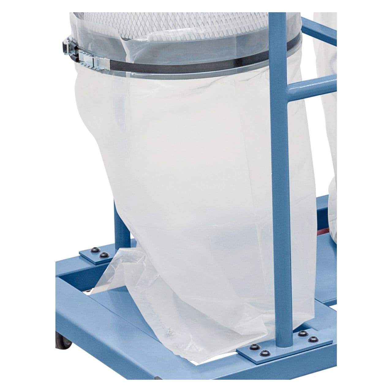 Set da 10 sacchetti Bernardo in plastica trasparente per raccolta trucioli e polveri, compatibili con aspiratore RLA 1500, resistenti e facili da installare.