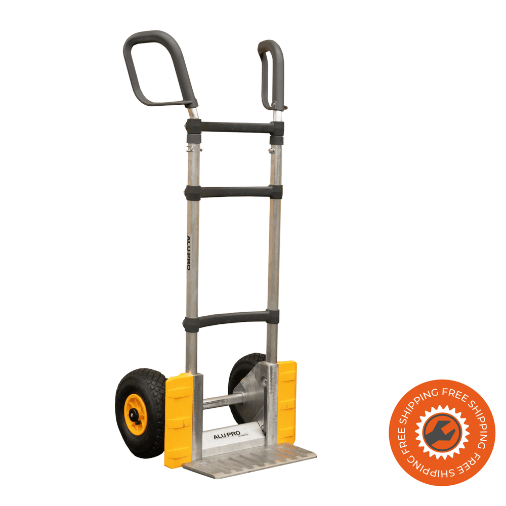 Carrello Ravendo Alu-Pro 2000 CLS S in alluminio con slitta, piastra da 220×335 mm, ruote pneumatiche e portata 200 kg.