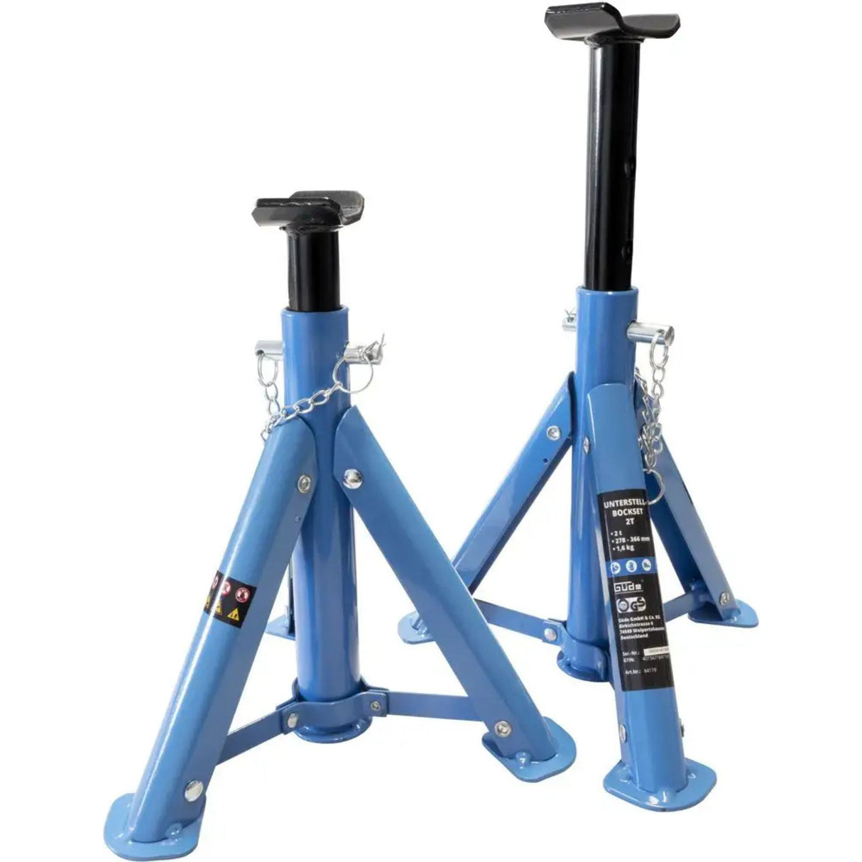 Supporto di sicurezza con certificazione GS TÜV, ideale per officina, gommista e garage