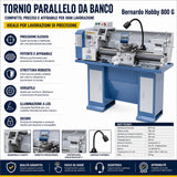 Draaibank Bernardo Hobby 800 G / 230 V – Compact en nauwkeurig