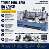 Metaaldraaibank Bernardo Solid 460 x 2000 Pro met uitlezing digitaal 3 assen