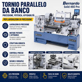 Metaaldraaibank Bernardo Solid 460 x 1000 Pro met uitlezing digitaal 3 assen