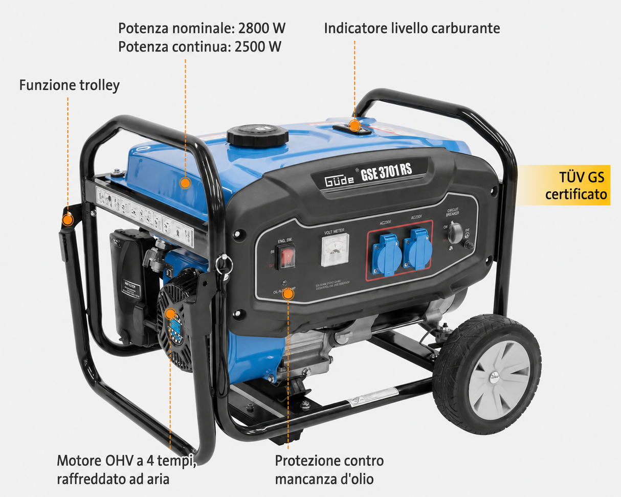 Generatore a benzina Güde GSE 3701 RS