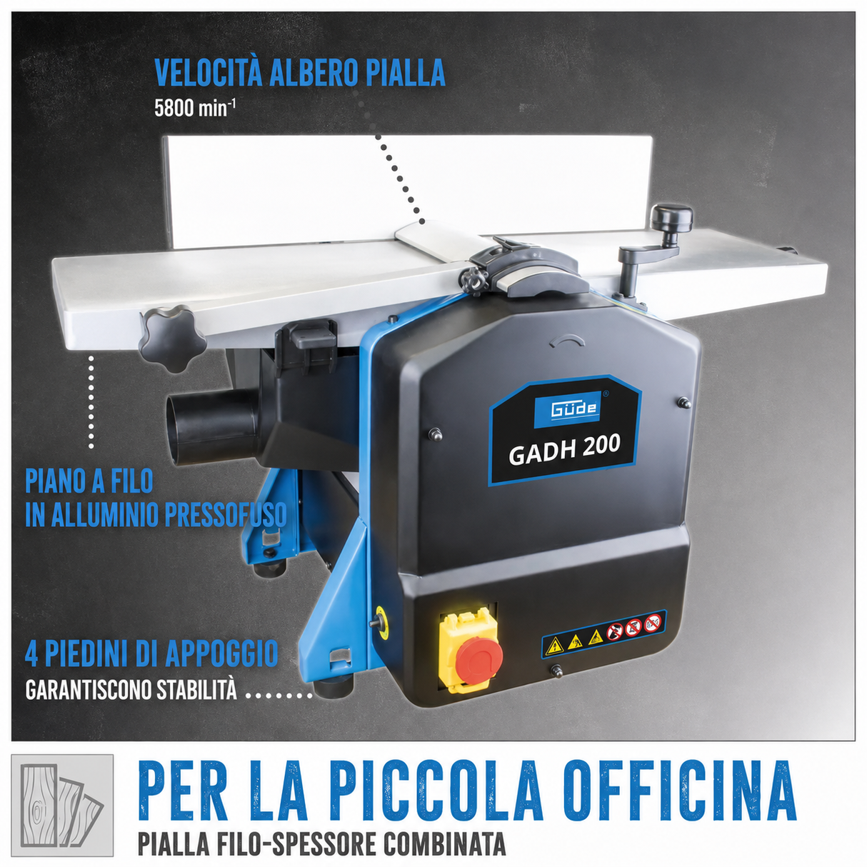 Pialla a filo e spessore Guede a spessore GDH 330