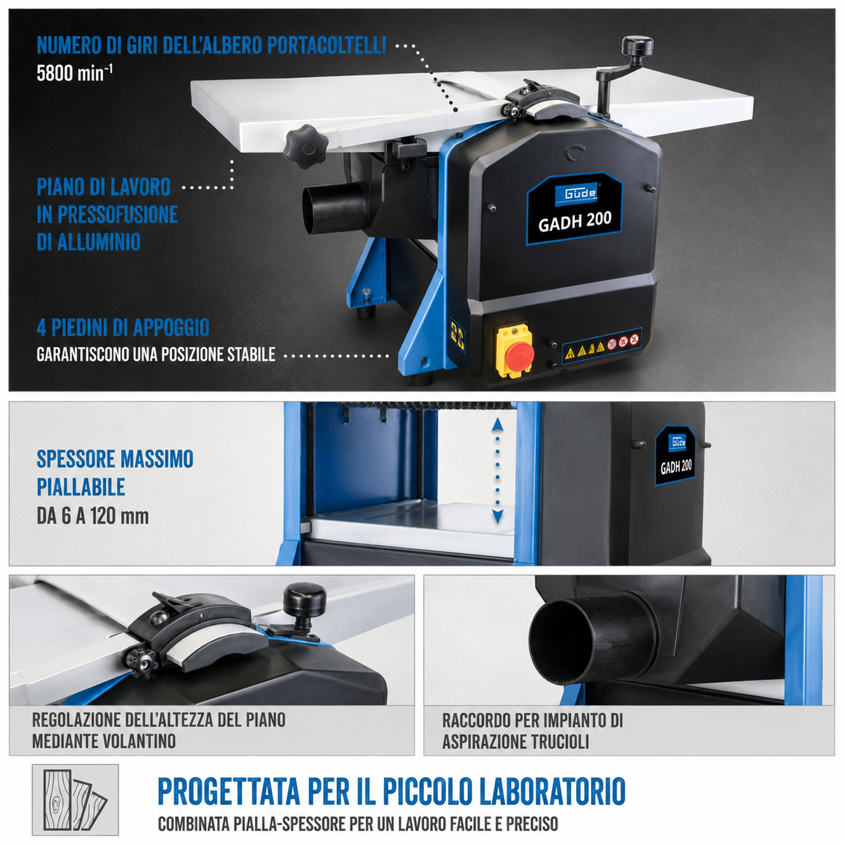 Pialla a filo e spessore Guede a spessore GDH 330