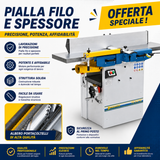 Vlak- en vandiktebank Bernardo FS 310 PS met spiraalas