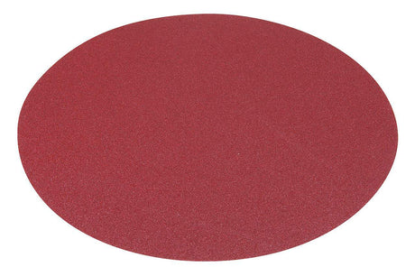 Disco abrasivo diametro 300 mm grana 80 con sistema di fissaggio a velcro hook-and-loop per levigatura e preparazione di superfici metalliche.