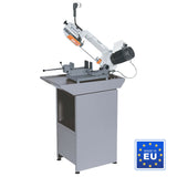 Sega a nastro portatile Flott PBS 120 Plus per taglio metalli, compatta e precisa, con doppia velocità, guida lama in carburo e mandrino in ghisa.