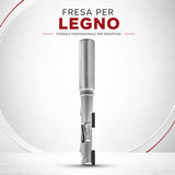 Fresa diamantata IGM serie Ekonomik Z1+1 per centri di lavoro CNC. Corpo in acciaio temprato, taglienti in diamante policristallino (DP), dente di affondamento HW, geometria upcut+downcut per finitura pulita su bordo superiore e inferiore. Disponibile in 17 versioni con diametro da 10 a 20 mm e altezza di taglio da 26 a 65 mm.
