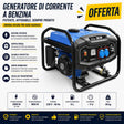 Generatore Güde GSE 2701, ideale per alimentazione di emergenza e utilizzi esterni, con motore affidabile e potenza adatta per utensili e dispositivi elettrici.