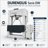 Pressa per lamiera Durendus Serie DW Pressa Idraulica 500 Ton con cilindro Scorrevole