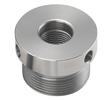 Inserto filettato Record Power 1"x8 TPI UNC RH con fori laterali per serraggio, compatibile con mandrini SC4 e SC1 per torni con filetto UNC.
