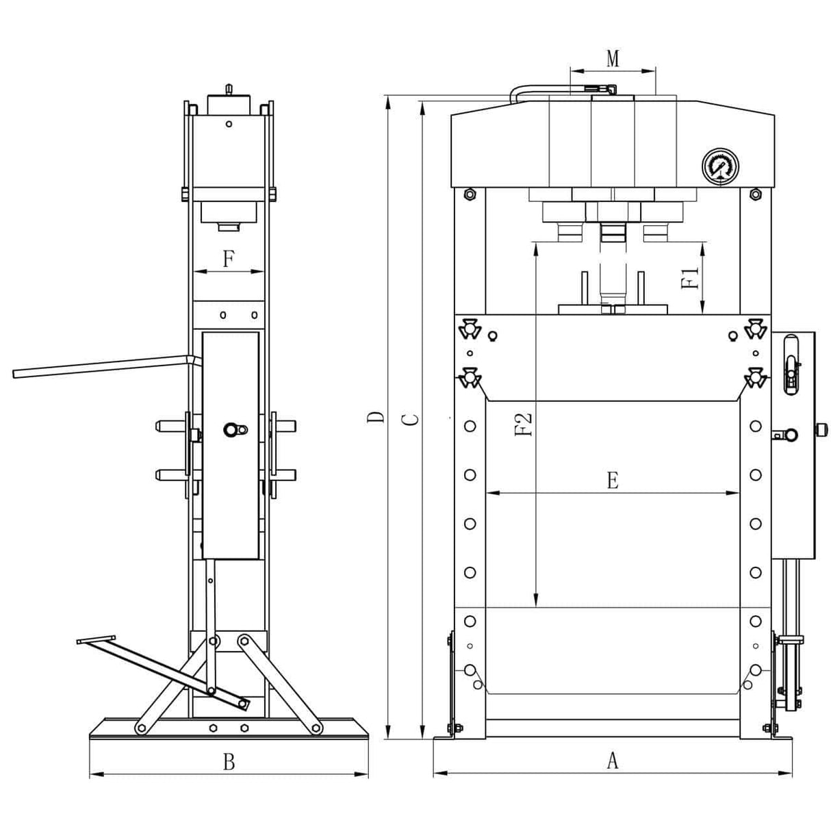 Bernardo WK 15 TH Pro – Pressa da officina professionale 15 ton