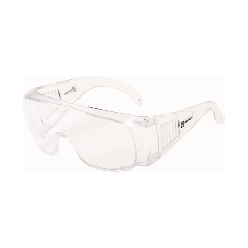 Occhiali di sicurezza ARDON® V1011E ergonomici con lente trasparente antiappannamento e anti-graffio, certificati EN 170.