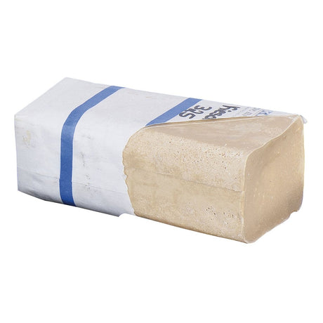 Barra di pasta lucidante Kiesolin 325/327 marrone chiaro a base di ossido di alluminio, ideale per la finitura del legno.