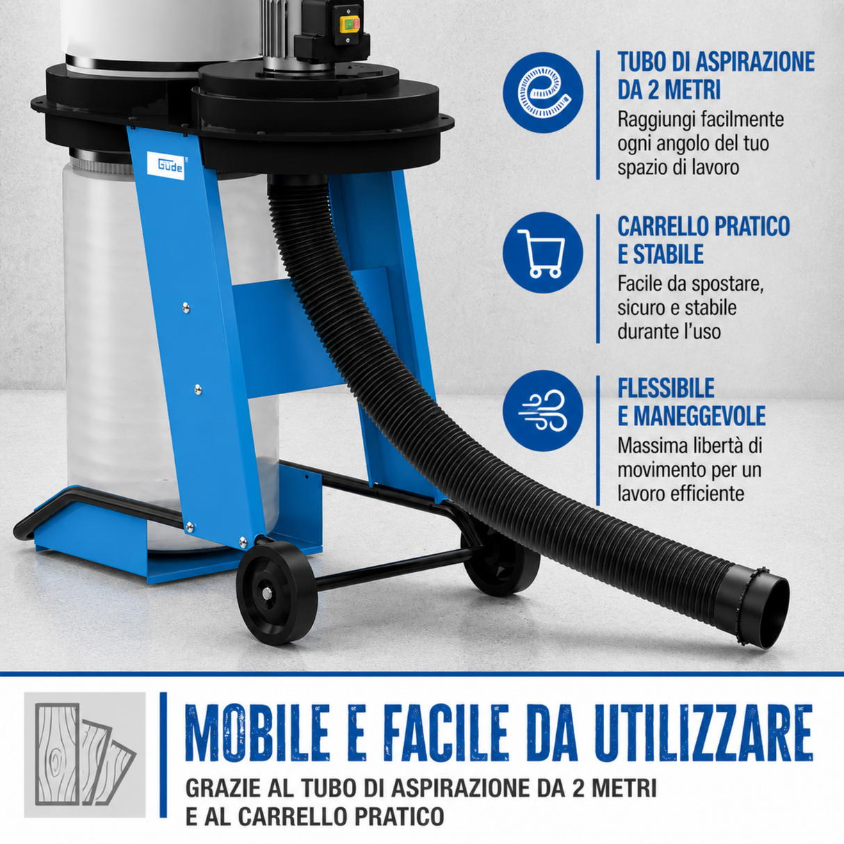 Afzuiginstallatie Guede GAA 65.1 1150 m³/h verrijdbaar