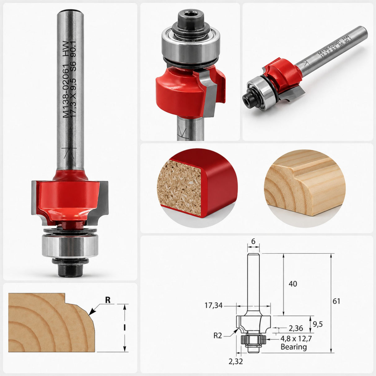 Fresa IGM M138 per arrotondare bordi