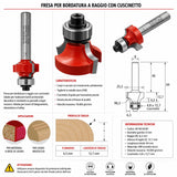 Fresa IGM M138 per arrotondare bordi