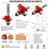 Fresa IGM M138 per arrotondare bordi