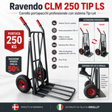 Ravendo CLM 250 TIP LS steekwagen – Tip-Let-systeem, draagcapaciteit 250 kg