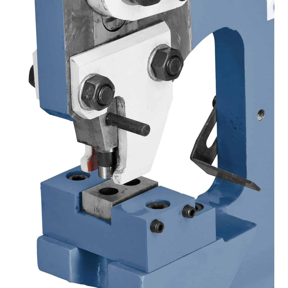 Punzone da 3 mm installato su PBS 22 LS per eseguire forature precise su metallo.