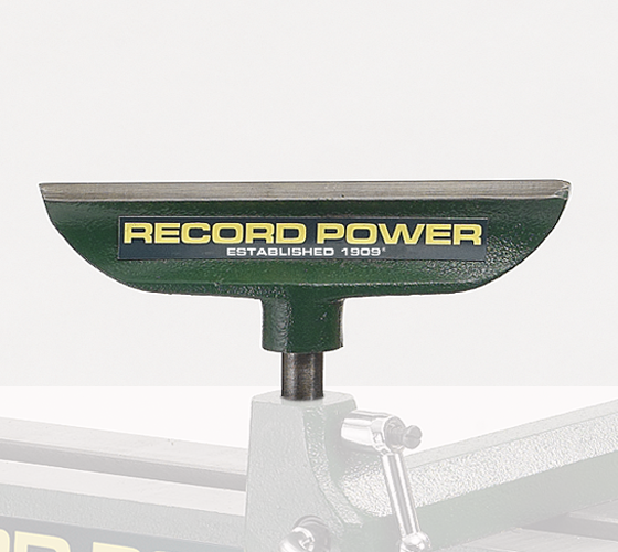 Supporto utensile originale Record Power DML305/B da 102 mm con stelo da 19 mm, compatibile con tornio per legno DML305 e modelli CL3/CL4 di prima generazione.