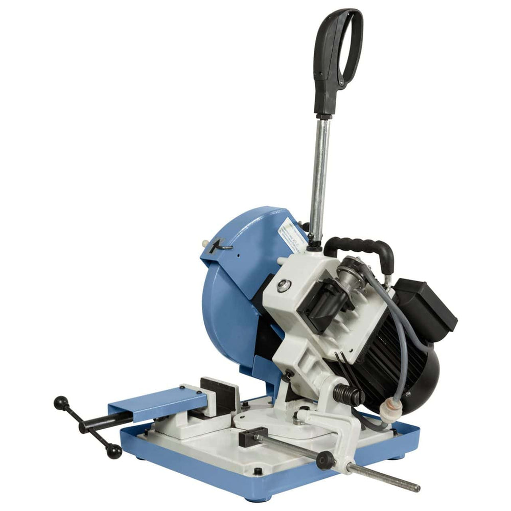 Troncatrice per metallo Bernardo CS 225 con lama HSS Ø 225 mm, serbatoio refrigerante integrato e impugnatura ergonomica.