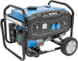 Generatore a benzina Güde GSE 3701 RS art. 40728, motore 4T OHV 208 cm³, 2.800 W, con carrello e ruote grandi, su sfondo bianco