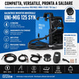 Saldatrice inverter Güde Uni-Mig 125 SYN 230V monofase compatta con traino filo synergic e tecnologia IGBT